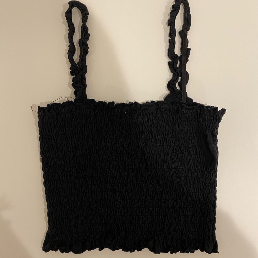 Black Cropped Tank Top